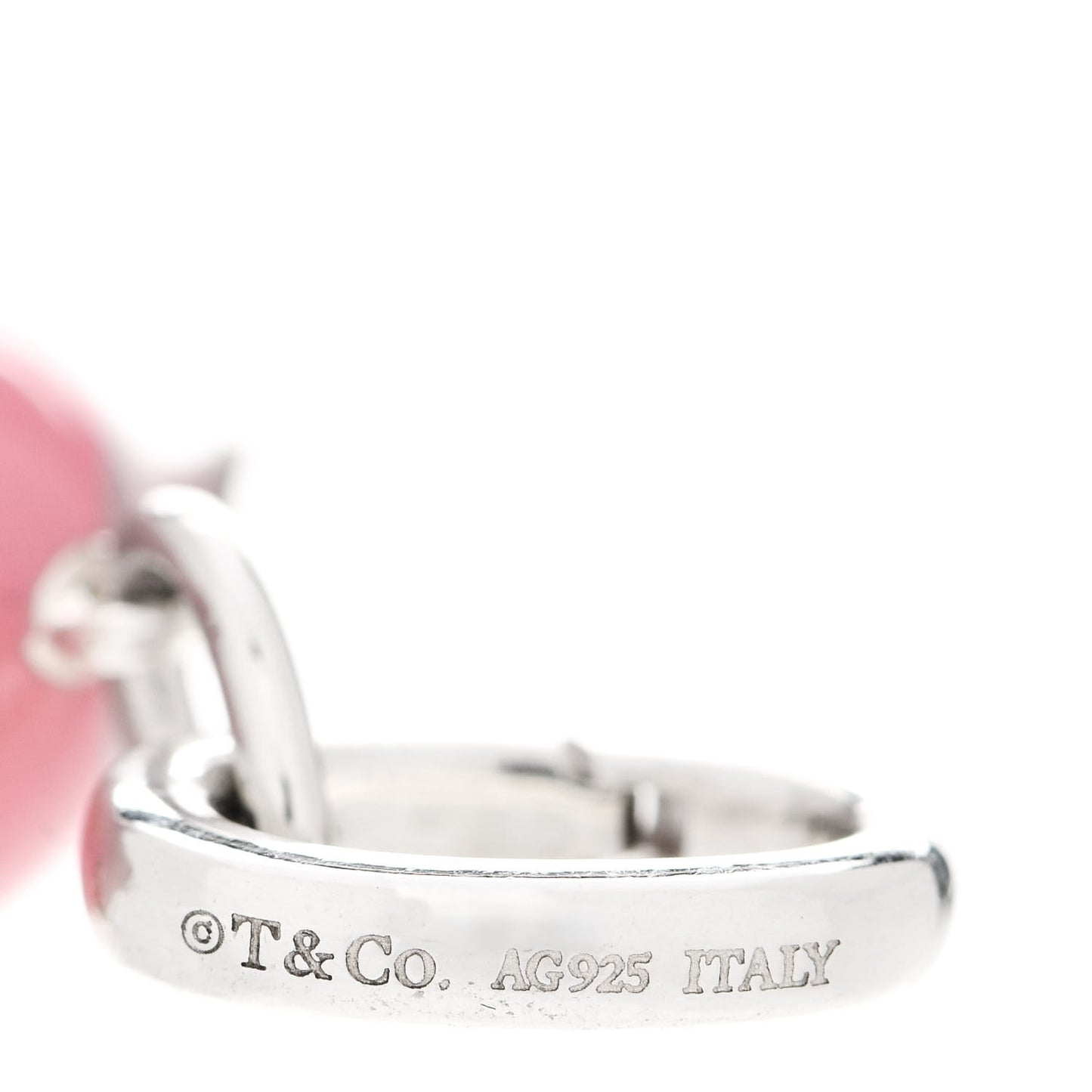 Sterling Silver Enamel Pig Charm Pink