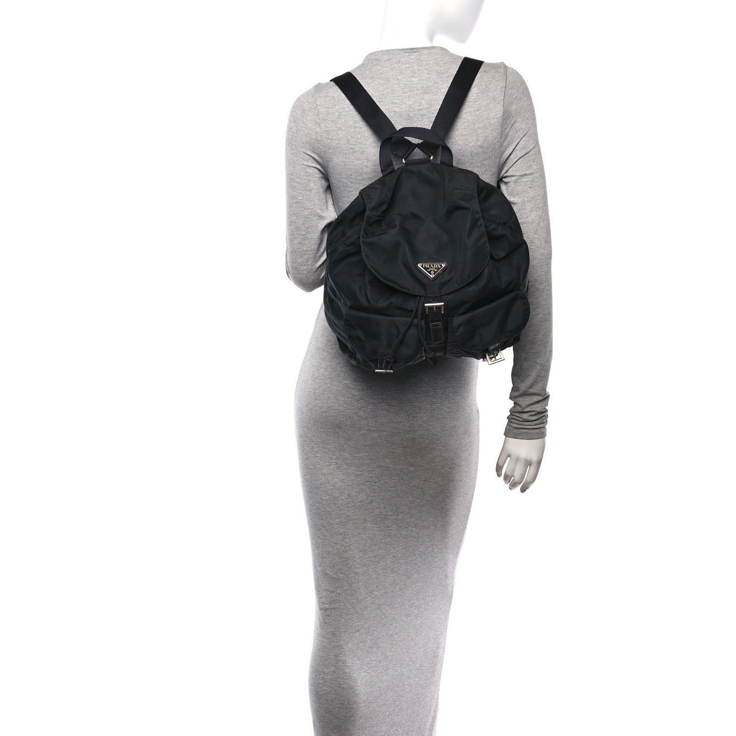 Prada Nylon Vela Backpack Black 2 of 11
