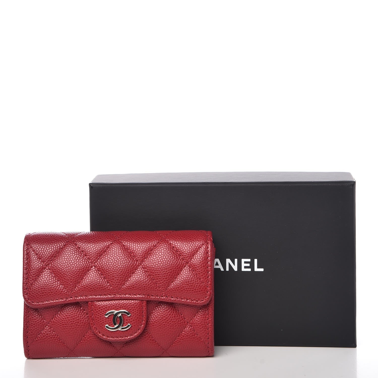 Chanel Caviar Quilted Flap Card Holder Pink 9 of 9