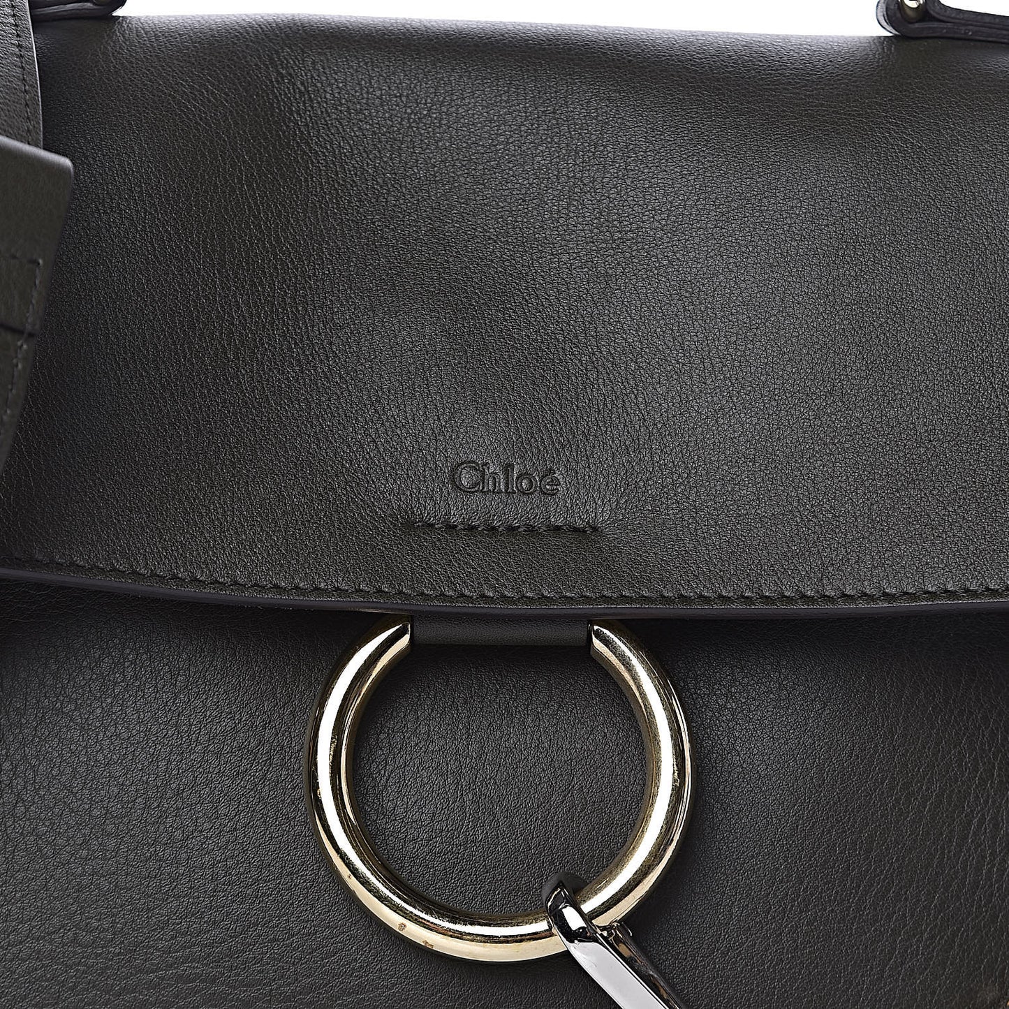 Calfskin Small Faye Day Shoulder Bag Deep Forest