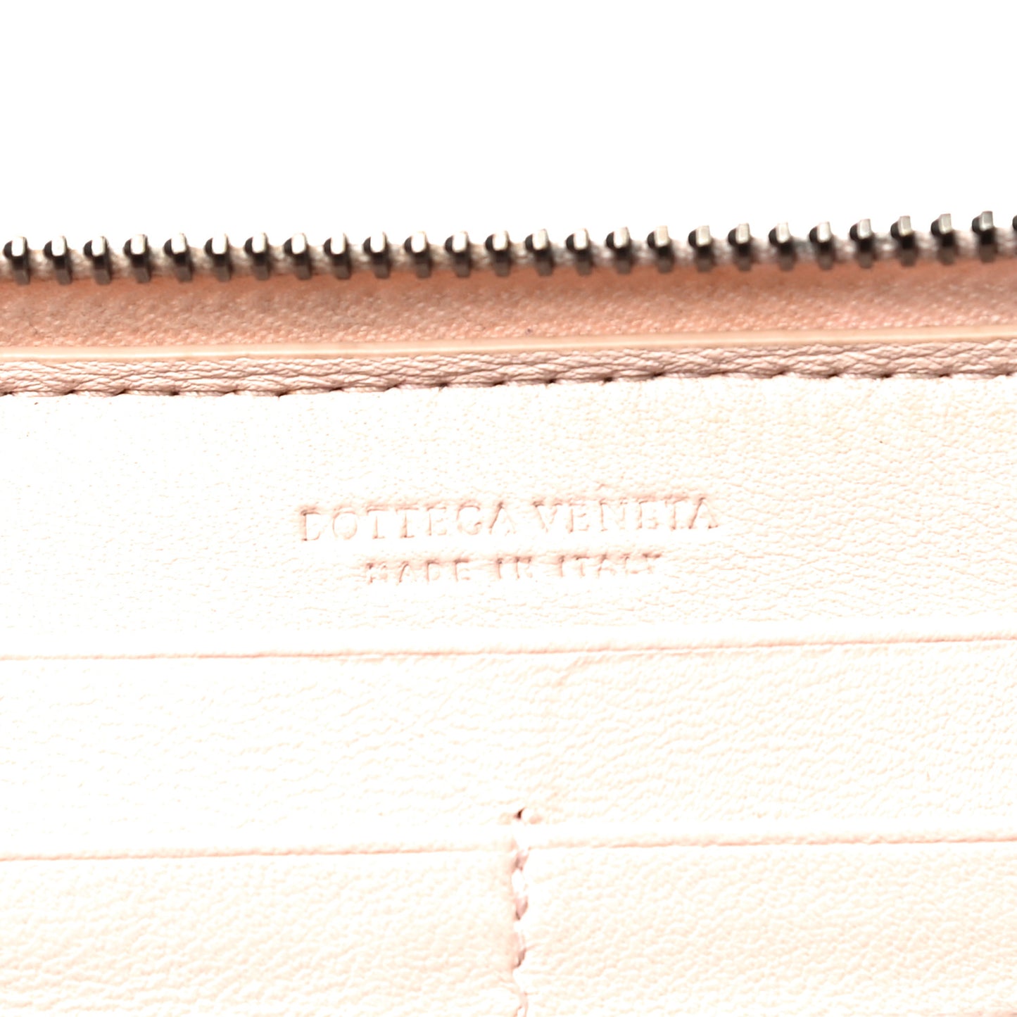 Nappa Intrecciato Zip Around Wallet Petale
