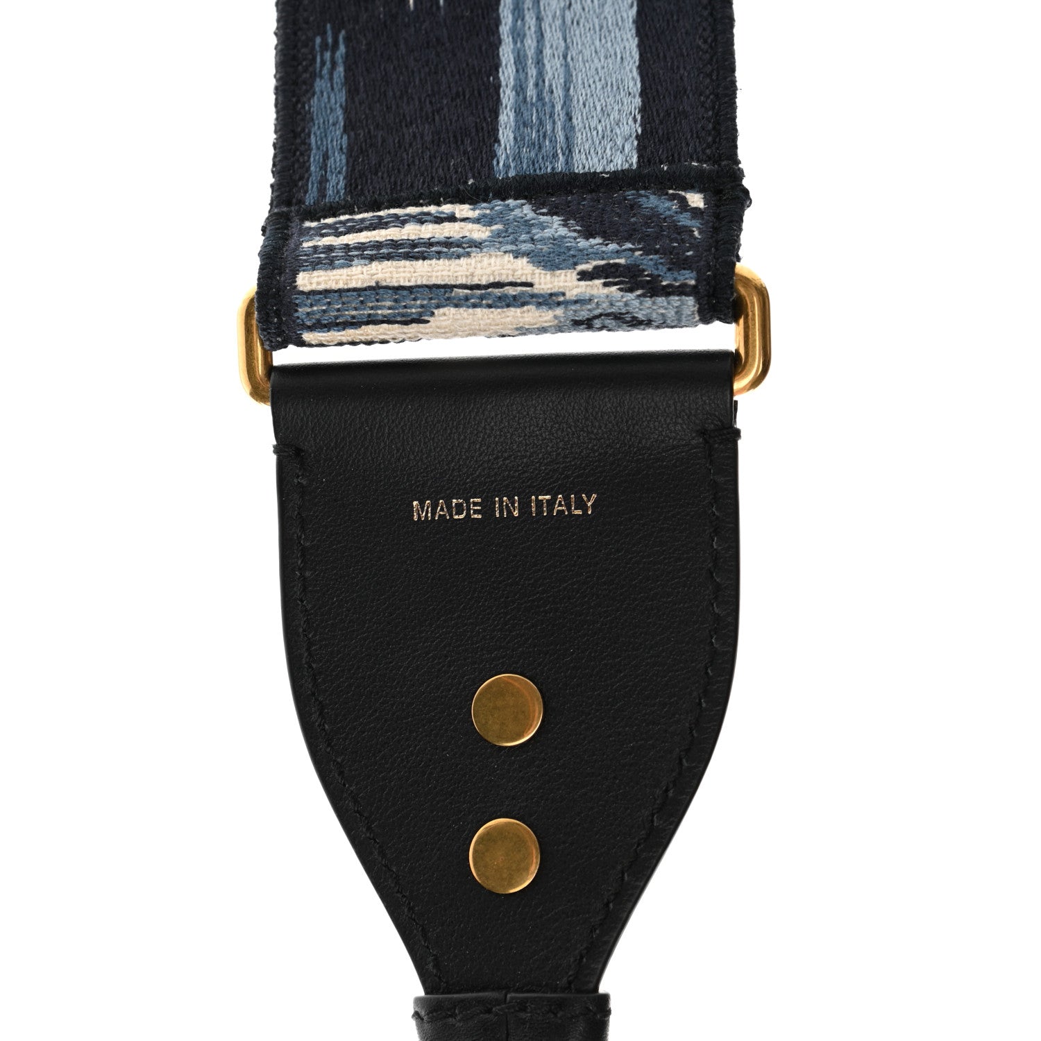 Christian Dior Canvas Embroidered Palm Tree Shoulder Strap Blue Multicolor 3 of 4