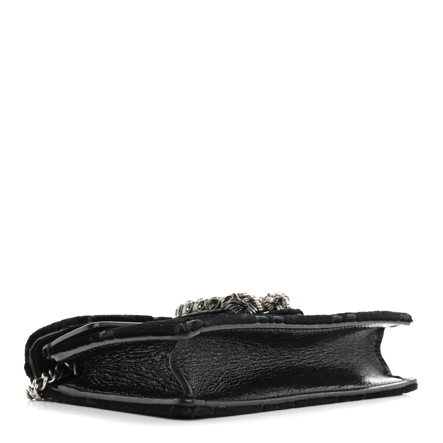 Gucci Velvet GG Monogram Super Mini Dionysus Shoulder Bag Black 3 of 14