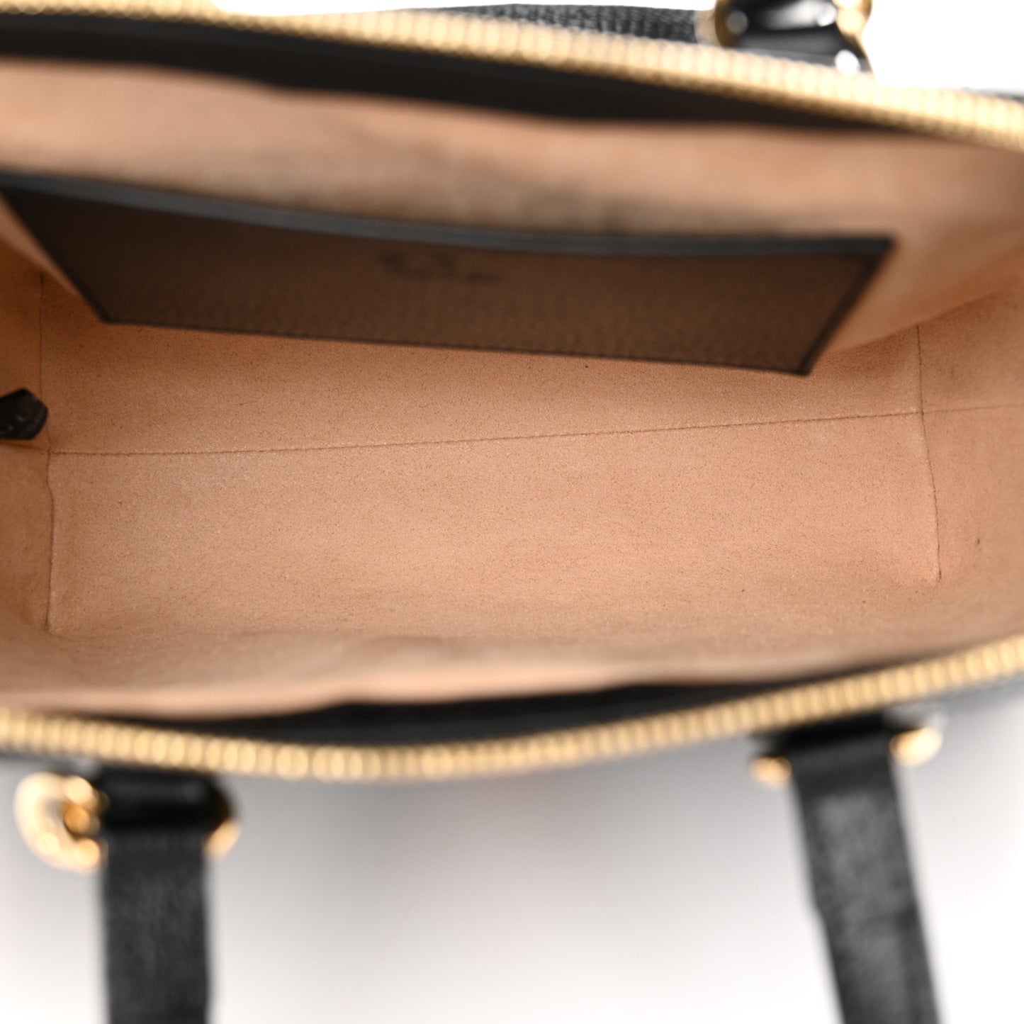 Textured Calfskin Web Small Ophidia Tote Bag Black