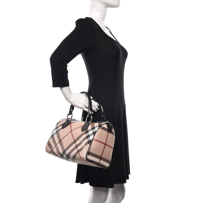 Burberry Supernova Check Small Chester Bowling Bag Black 2 of 9
