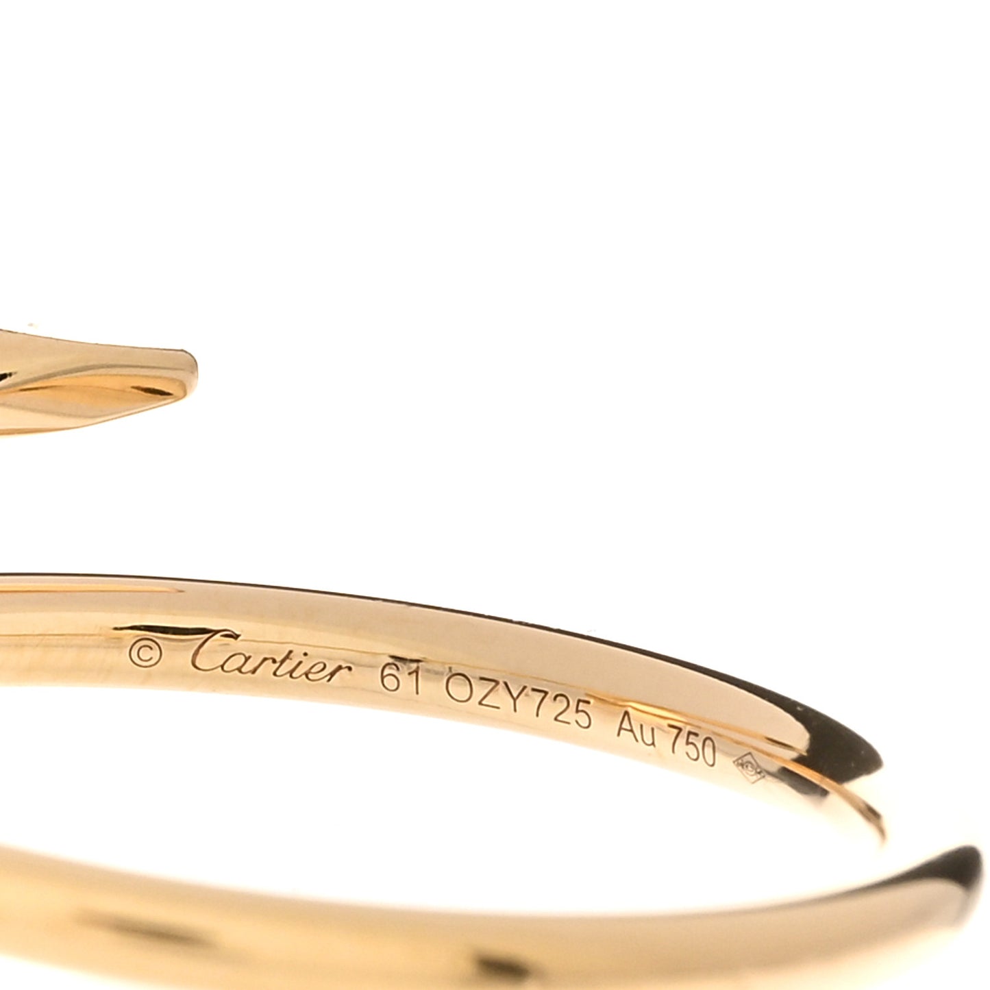 18K Yellow Gold Small Juste Un Clou Ring 61 9.5