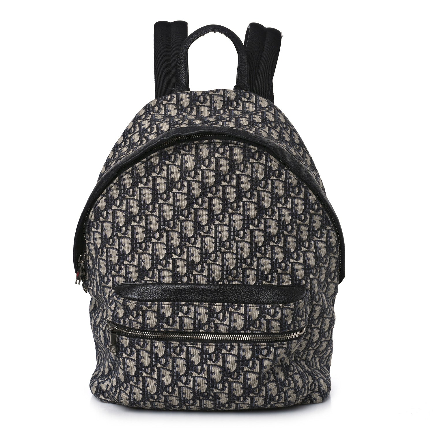 Christian Dior Oblique Calfskin Rider Backpack Beige Black 1 of 11