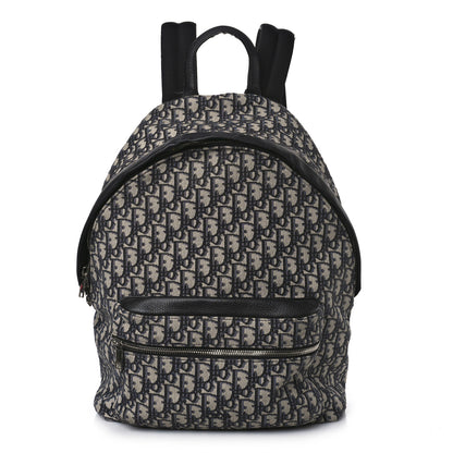 Christian Dior Oblique Calfskin Rider Backpack Beige Black 1 of 11