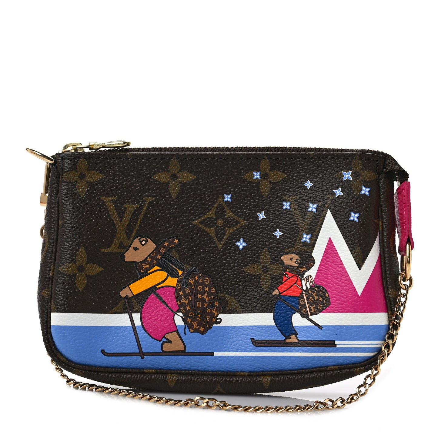 Monogram 2018 Christmas Animation Mini Bears Pochette Accessories