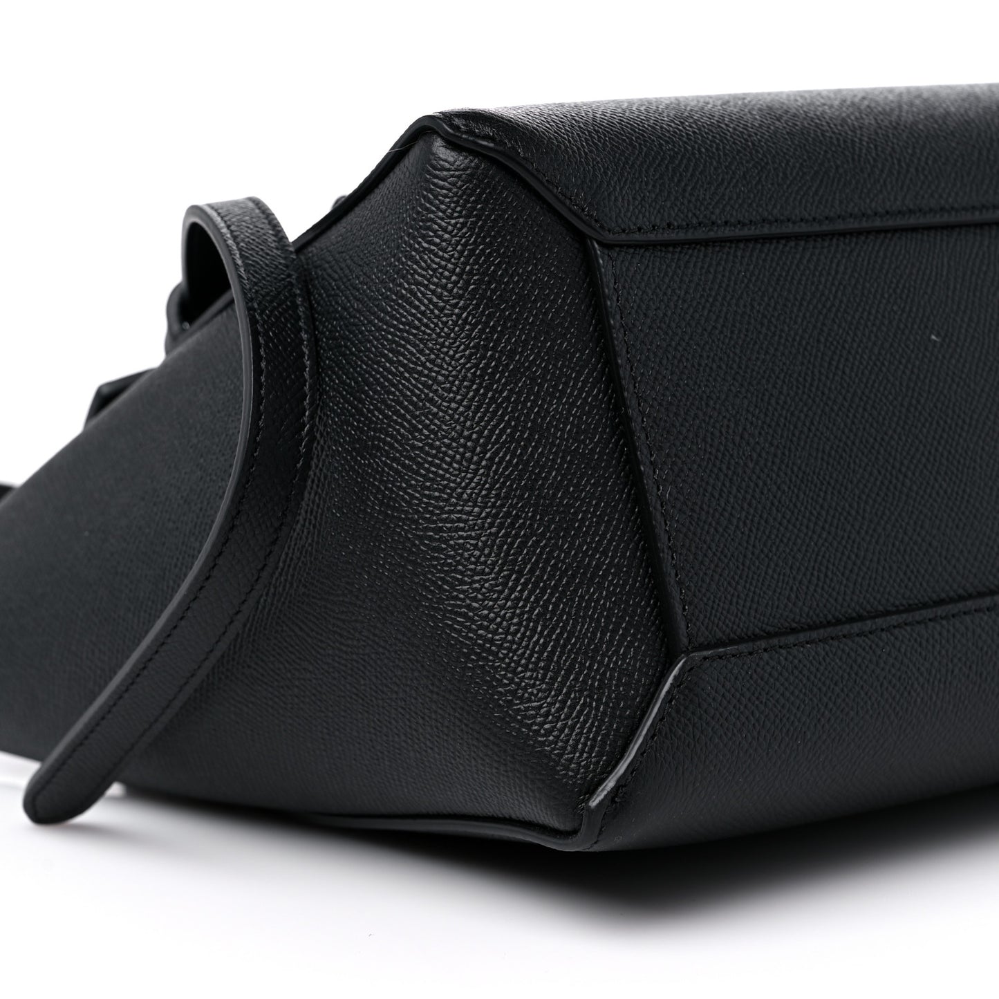 Grained Calfskin Micro Belt Bag Black