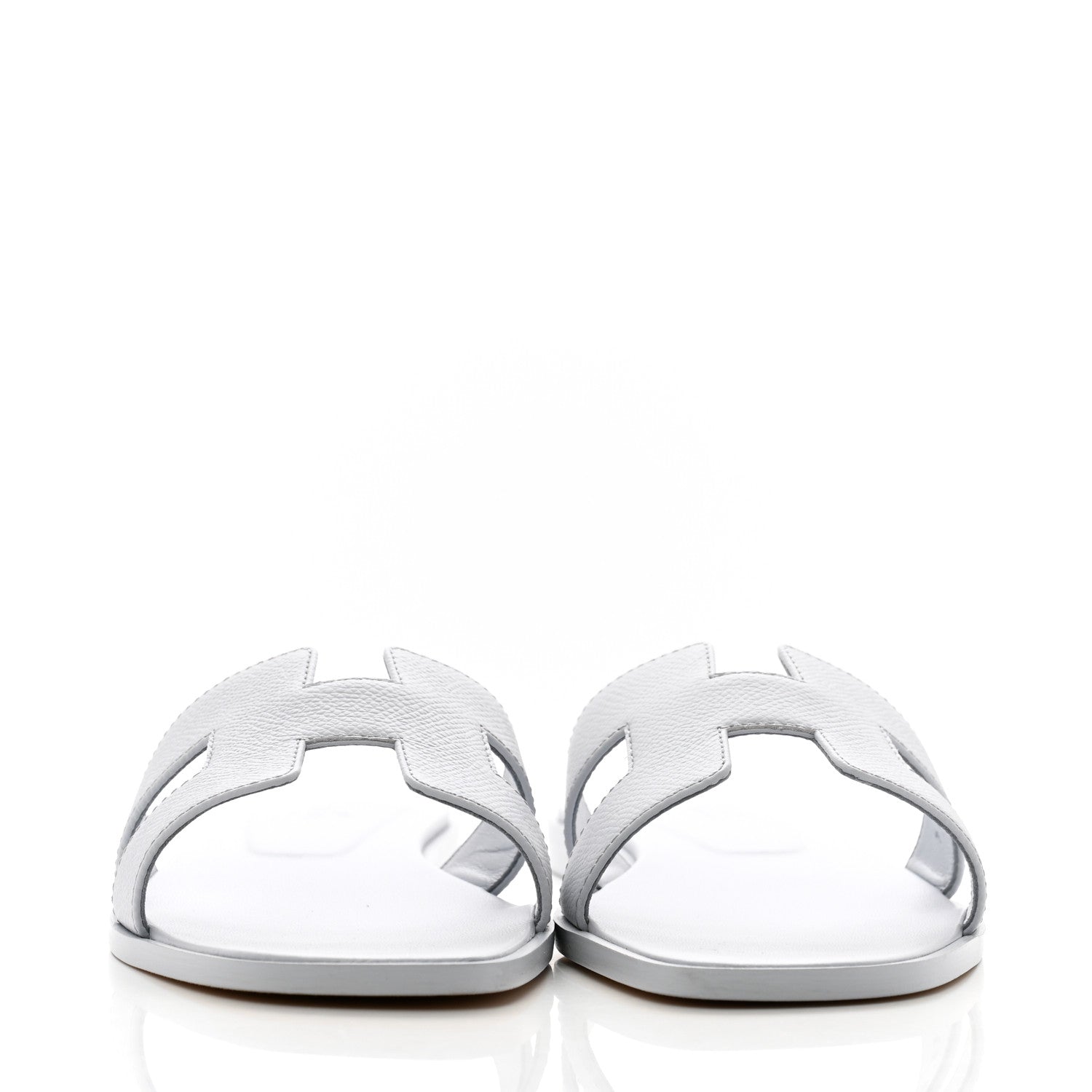 Hermes Epsom Oran Sandals 38.5 Bleu Glacier 3 of 10