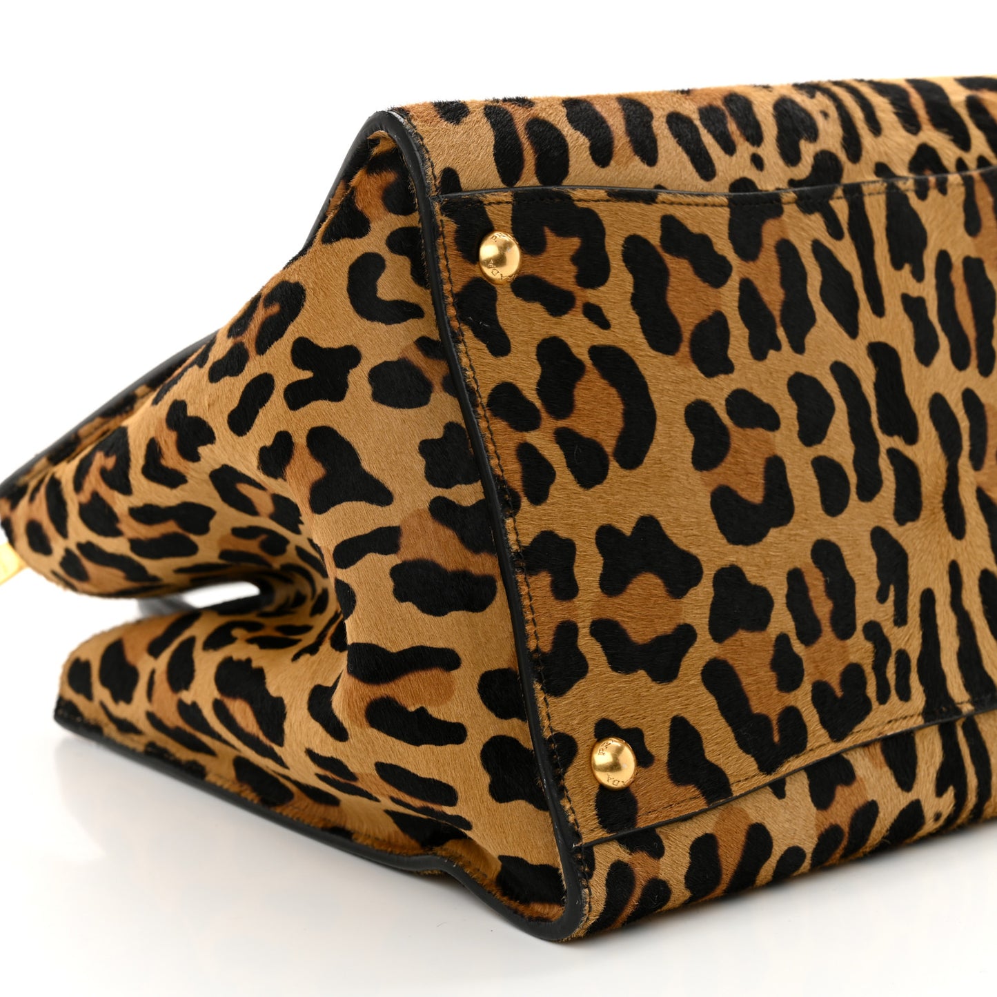 Cavallino Leopard Print Twin Pocket Tote Miele Moro