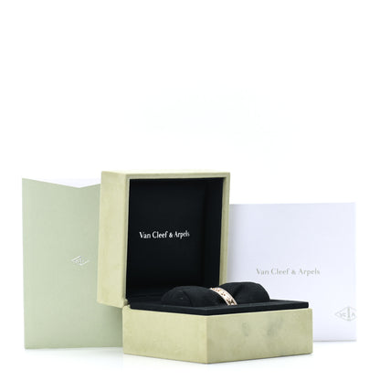 Van Cleef & Arpels 18K Yellow Gold Diamond Perlee Clovers Bangle Bracelet XS 5 of 5