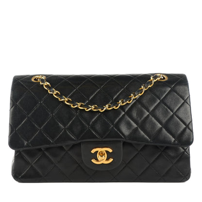 Chanel Lambskin Quilted Medium Double Flap Black 1 of 8