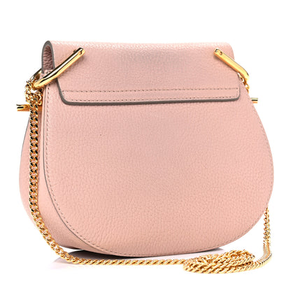 Chloe Grained Lambskin Mini Drew Shoulder Bag Cement Pink 3 of 9