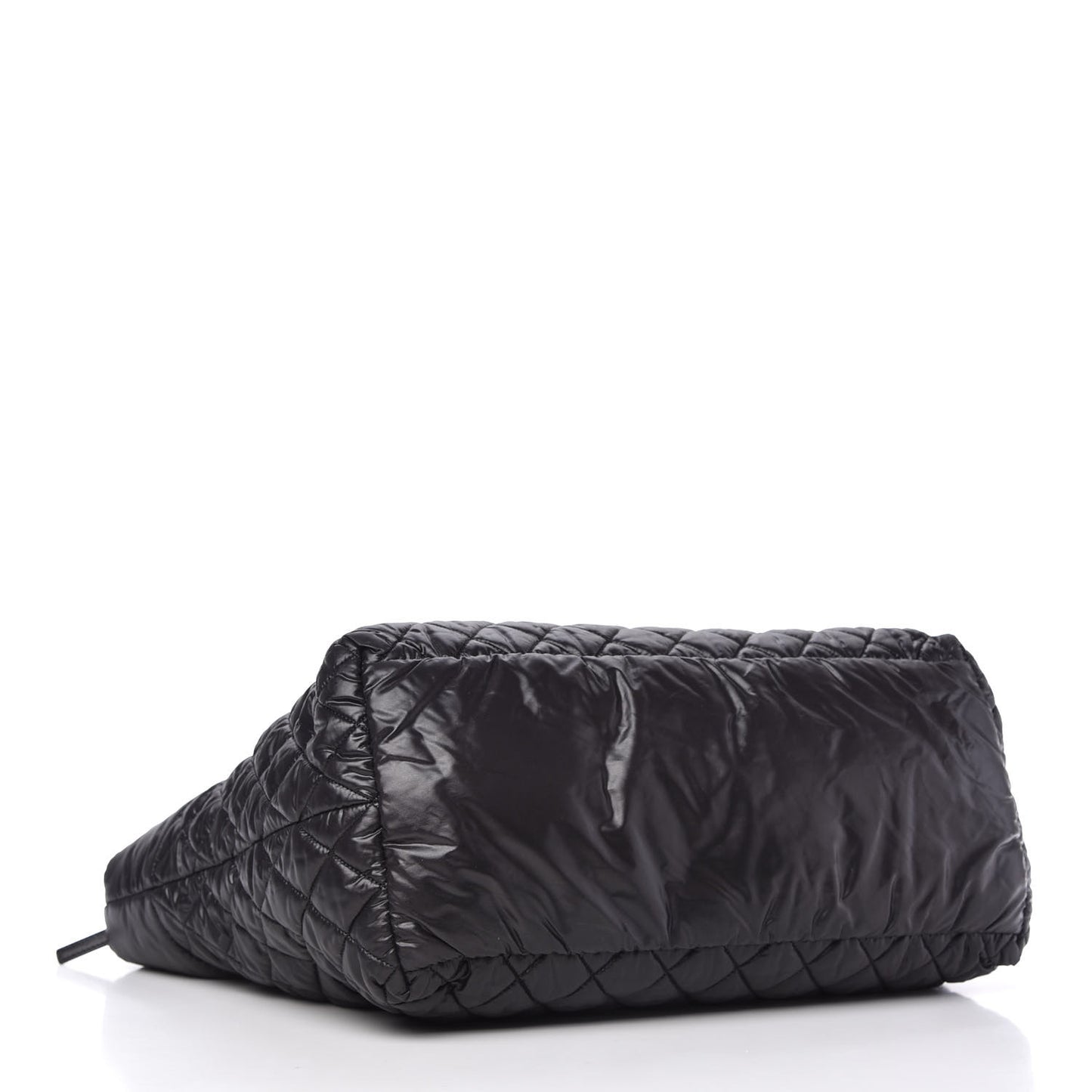Nylon Quilted Large Coco Cocoon Tote Black