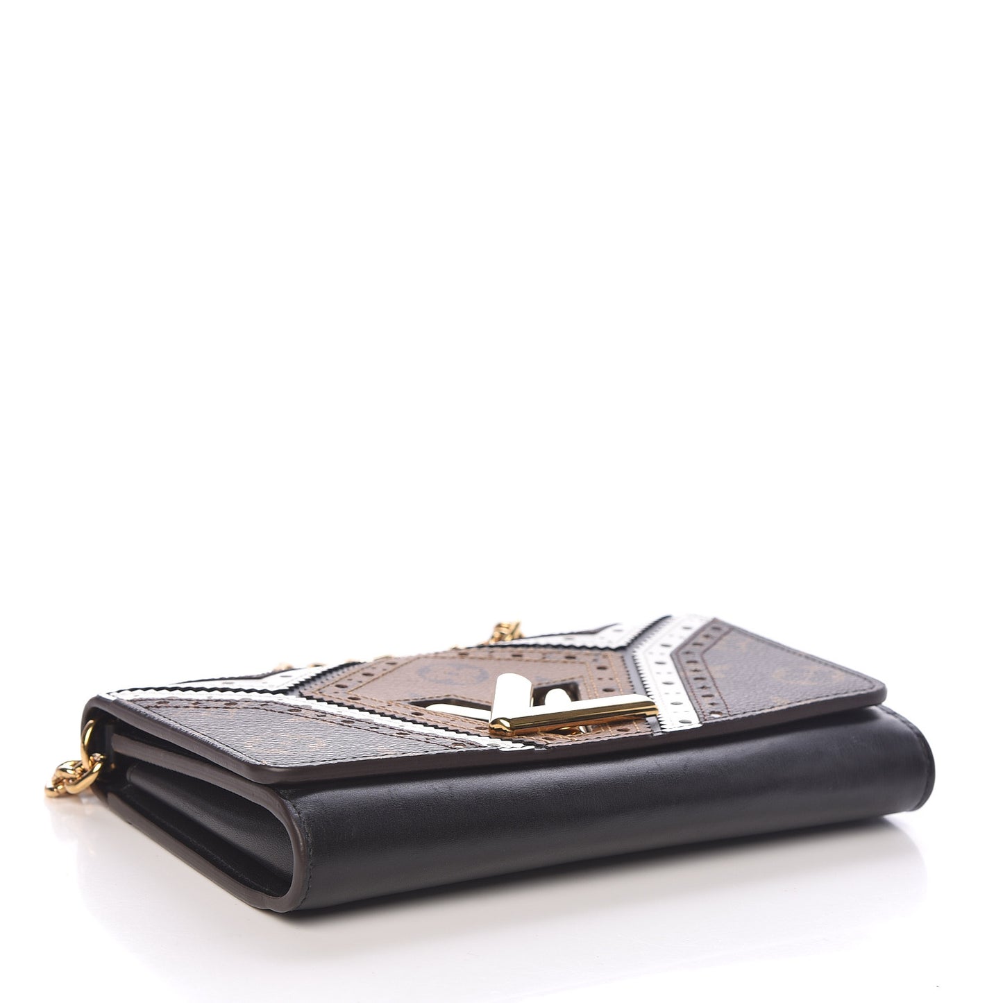 Veau Satin Monogram Twist Chain Wallet