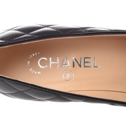 Chanel Lambskin Suede Quilted Cap Toe Pumps 38 Black 7 of 10