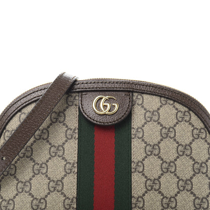 Gucci GG Supreme Monogram Textured Dollar Calfskin Web Small Ophidia Dome Shoulder Bag Beige Ebony New Acero 11 of 11