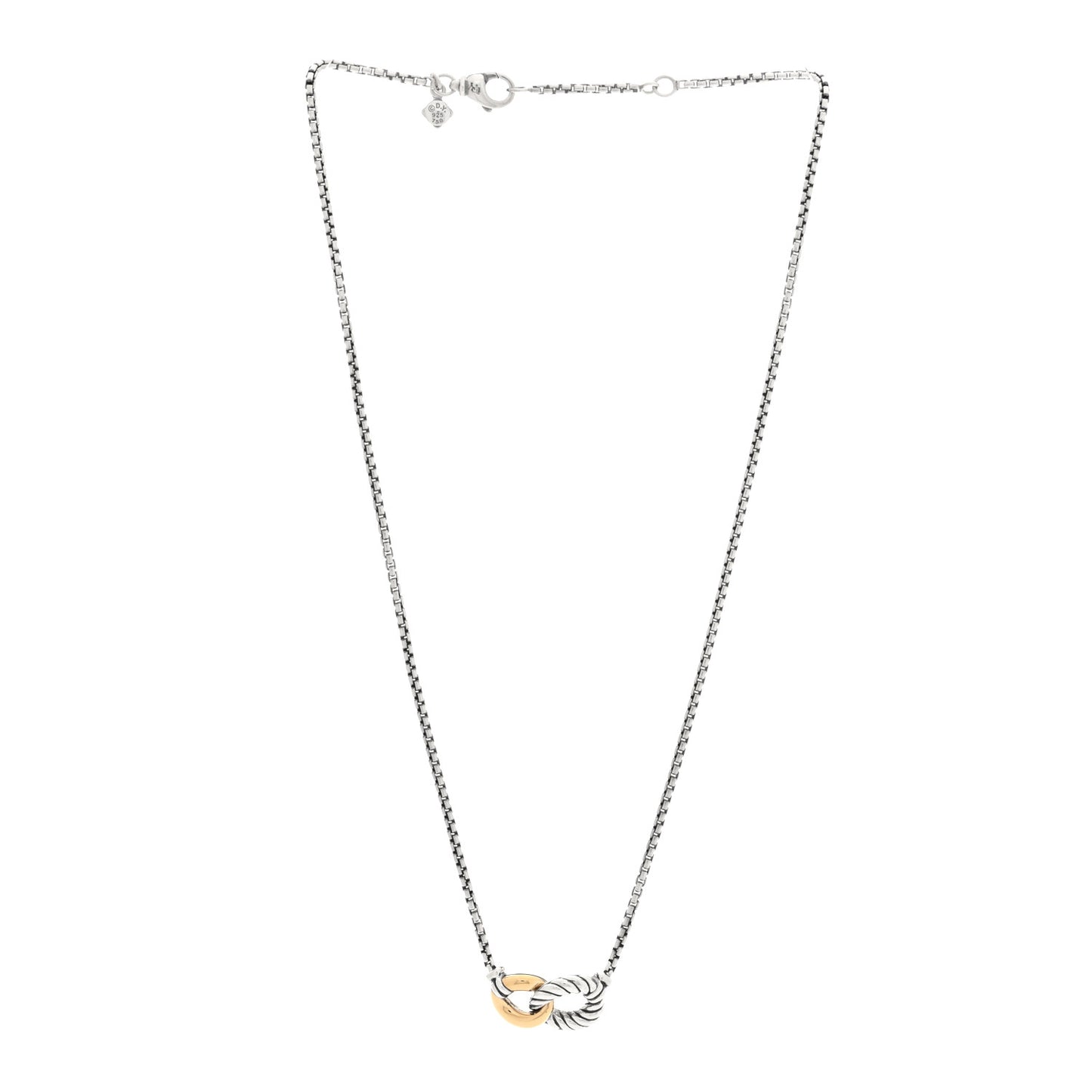 Sterling Silver 18K Yellow Gold Belmont Pendant Necklace