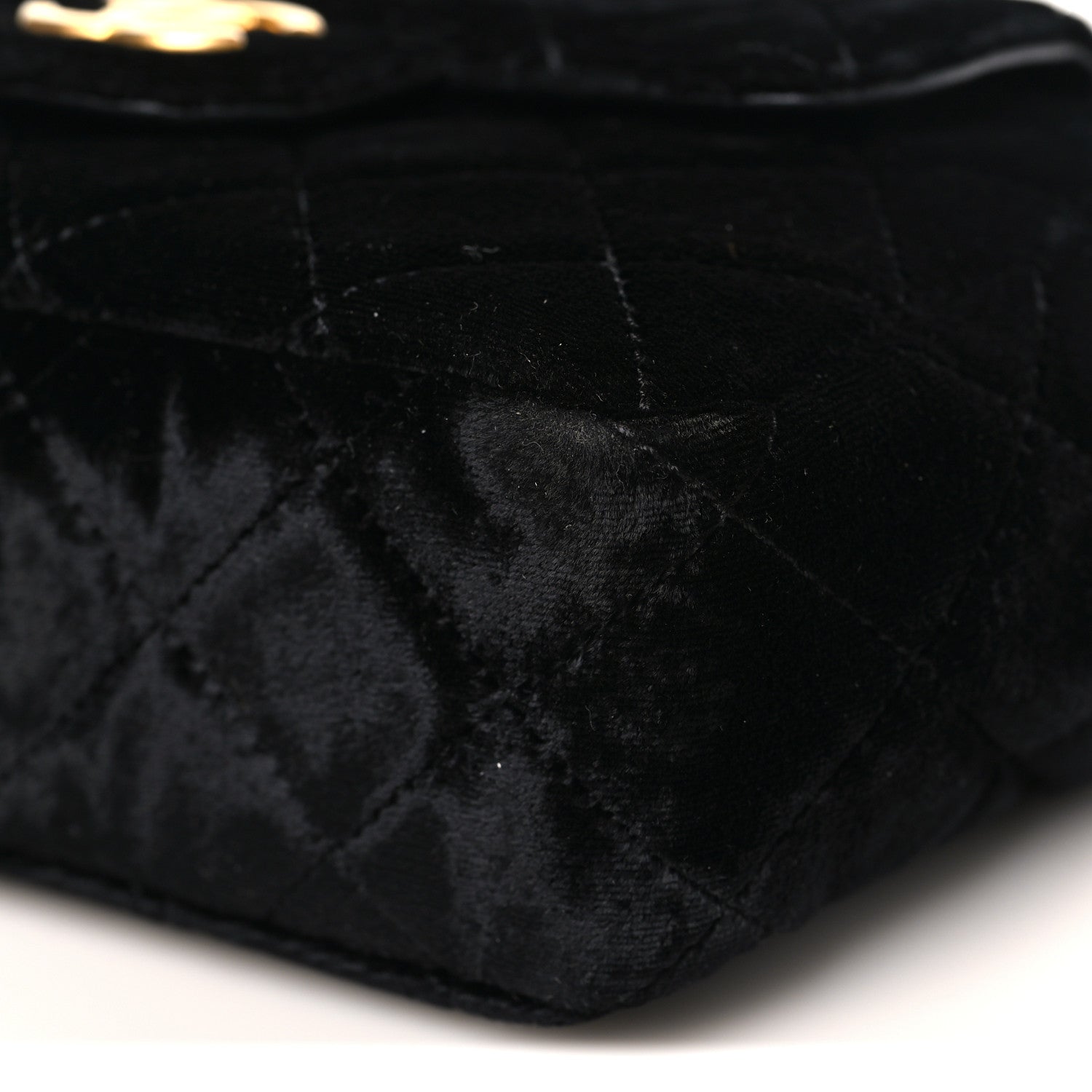 Chanel Velvet Quilted Small Wavy CC Hobo Black 10 of 12
