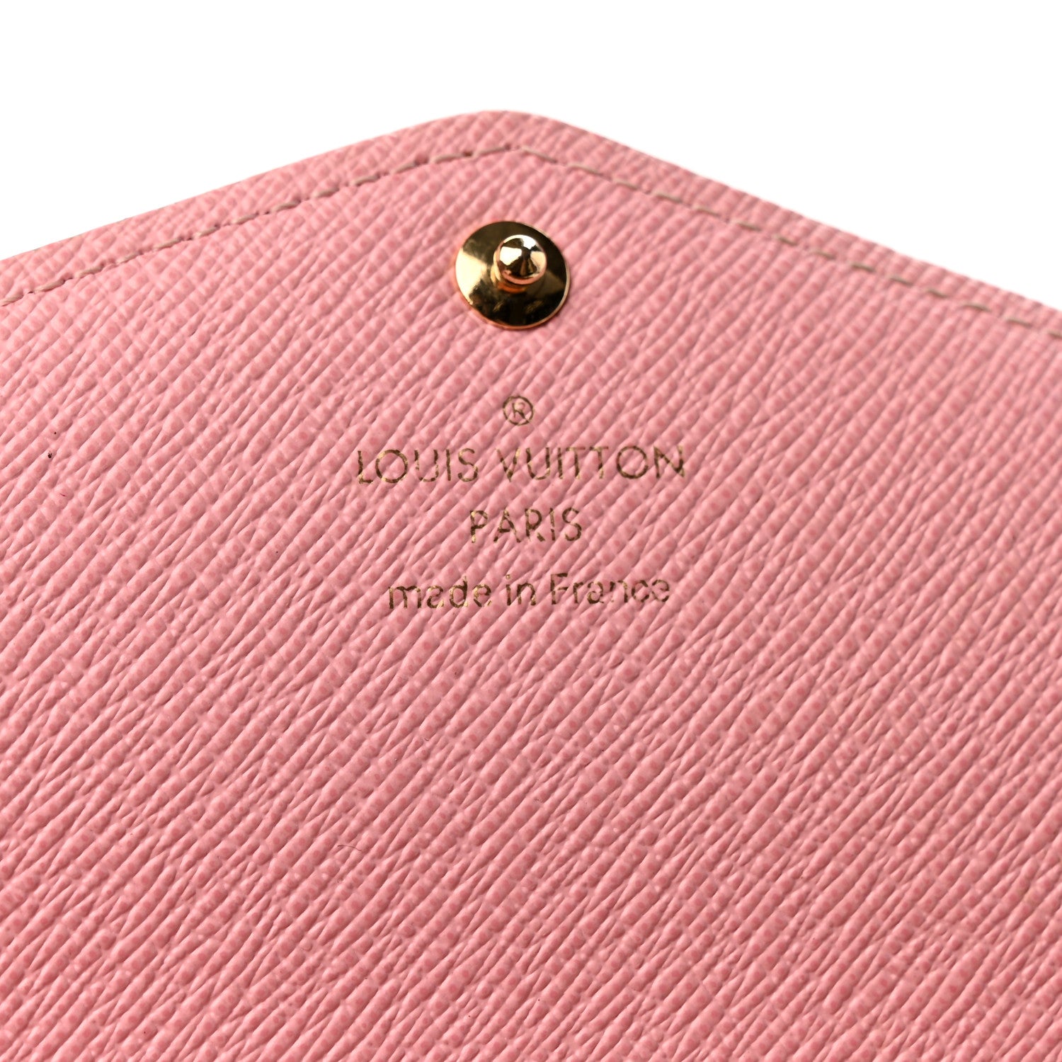 Louis Vuitton Damier Ebene Studded Sarah Wallet NM Rose Ballerine 6 of 9