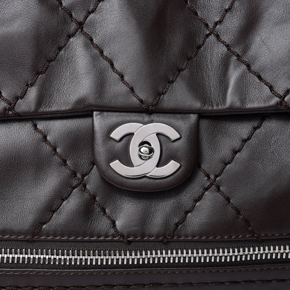 Chanel Calfskin Large Expandable Flap Bag Brown 11 of 11