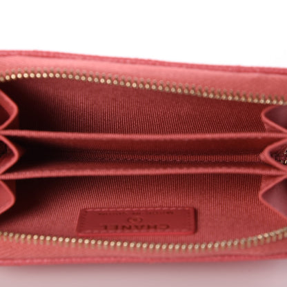 Chanel Caviar Quilted Zip Coin Purse Pink 5 of 8