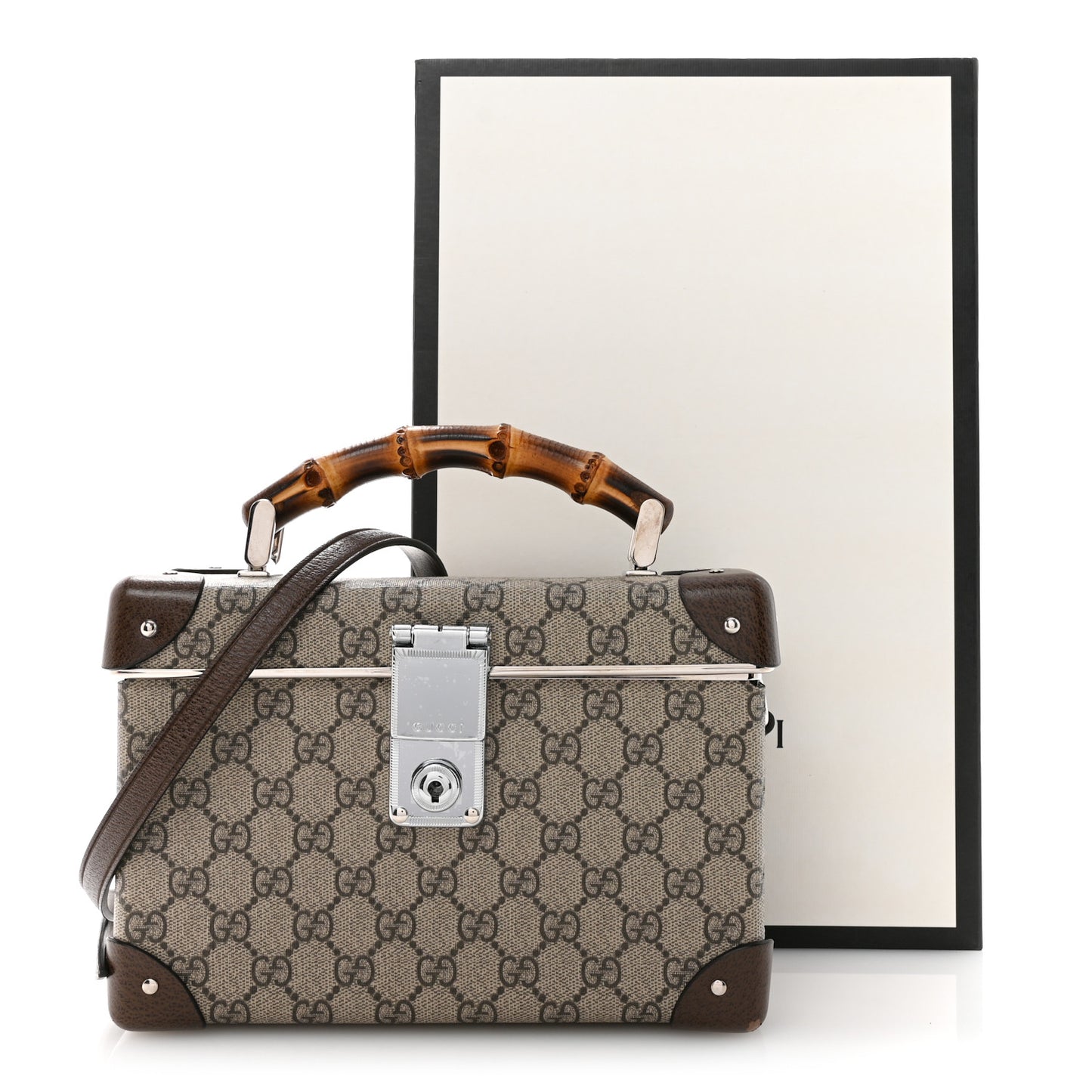 GG Supreme Monogram Globe-Trotter Beauty Case Brown