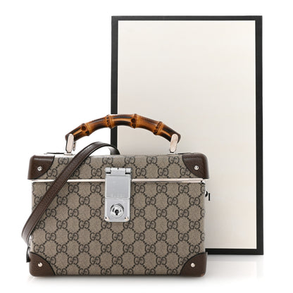 Gucci GG Supreme Monogram Globe-Trotter Beauty Case Brown 14 of 14