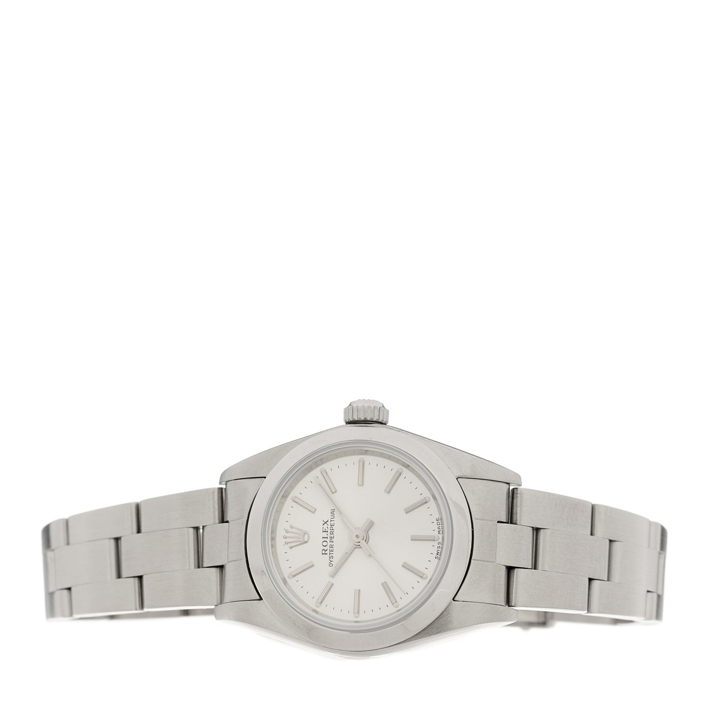 Stainless Steel 24mm Oyster Perpetual Watch Silver 76080