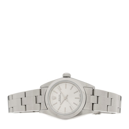 Rolex Stainless Steel 24mm Oyster Perpetual Watch Silver 76080 2 of 5