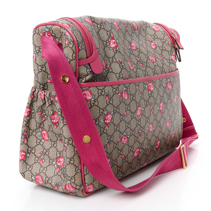 Gucci GG Supreme Monogram Rose Bud Diaper Bag Pink 3 of 14