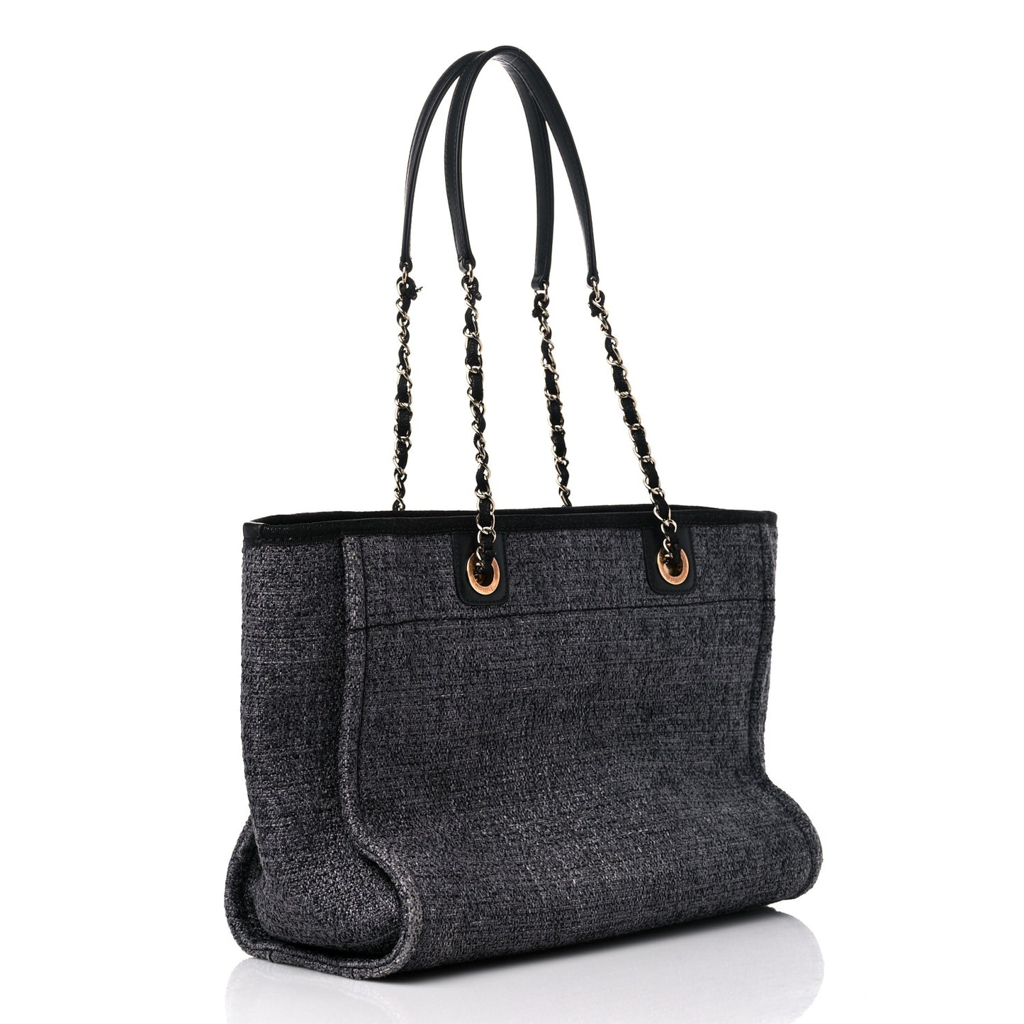 Lurex Boucle Small Deauville Tote Black