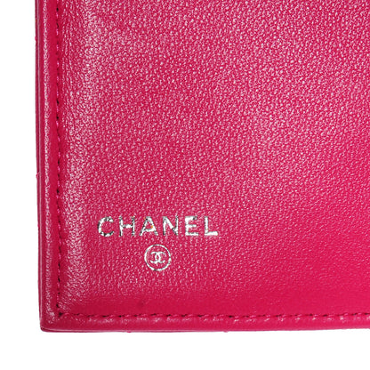 Chanel Lambskin Quilted Large Flap Wallet Dark Pink 7 of 8