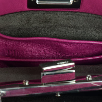 Fendi Nappa Micro Peekaboo Iconic Satchel Magenta 7 of 8