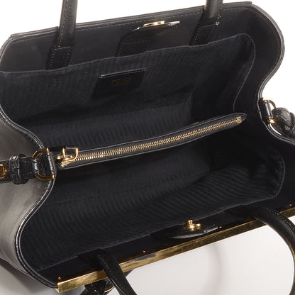 Fendi Vitello Elite Petite 2Jours Tote Black 6 of 10