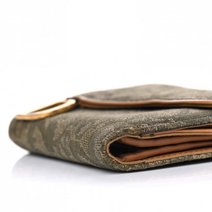 Christian Dior Monogram Compact Saddle Wallet Green 9 of 13