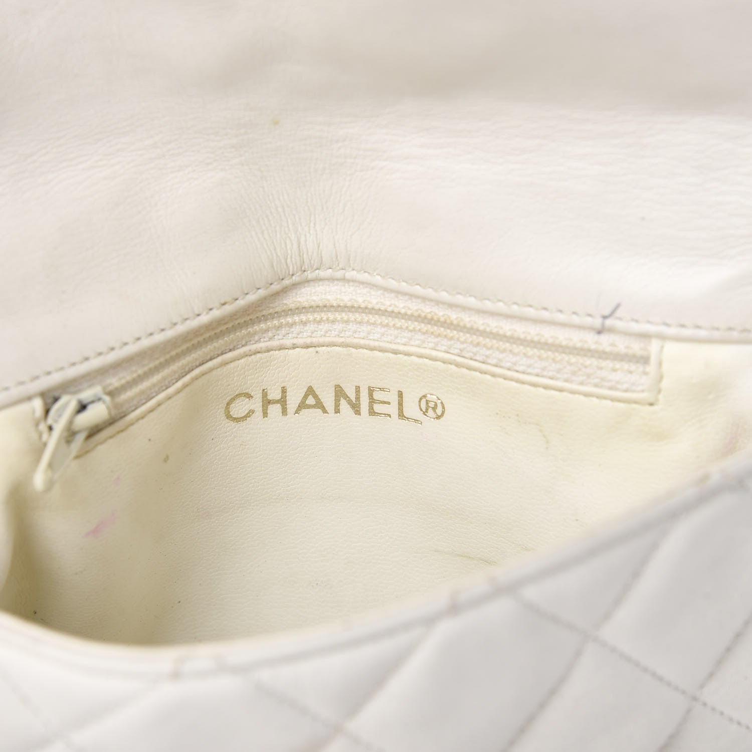 Chanel Lambskin Quilted Flap Waist Belt Bag White 6 of 14