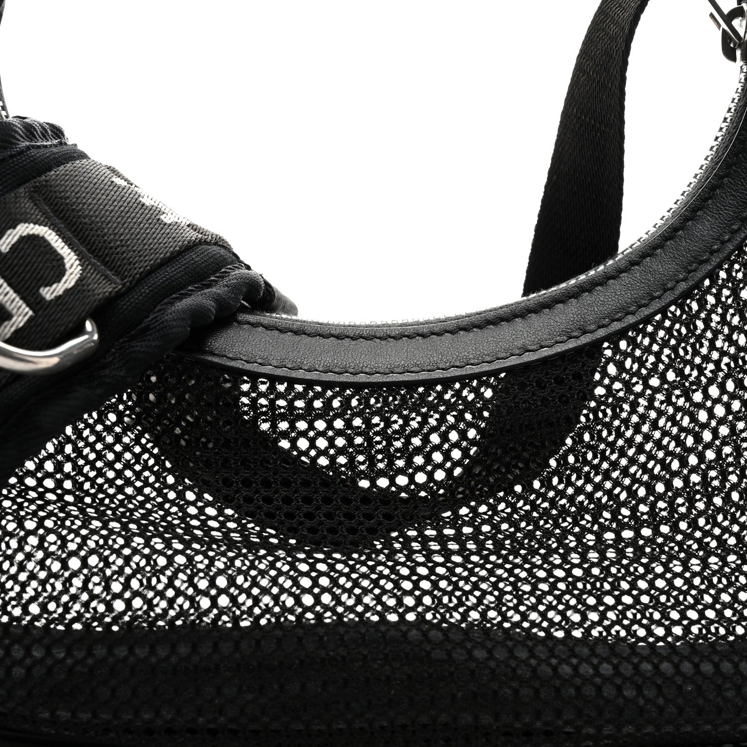 Celine Mesh Ava Trekking Shoulder Bag Black 8 of 10