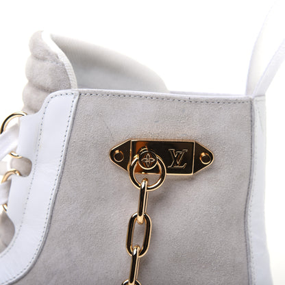 Louis Vuitton Calfskin Suede Mens Creeper Ankle Boots 10 White 10 of 16
