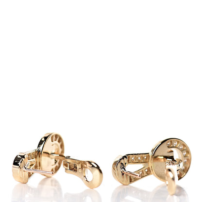 Cartier 18K Yellow Gold Diamond Agrafe Earrings 3 of 5