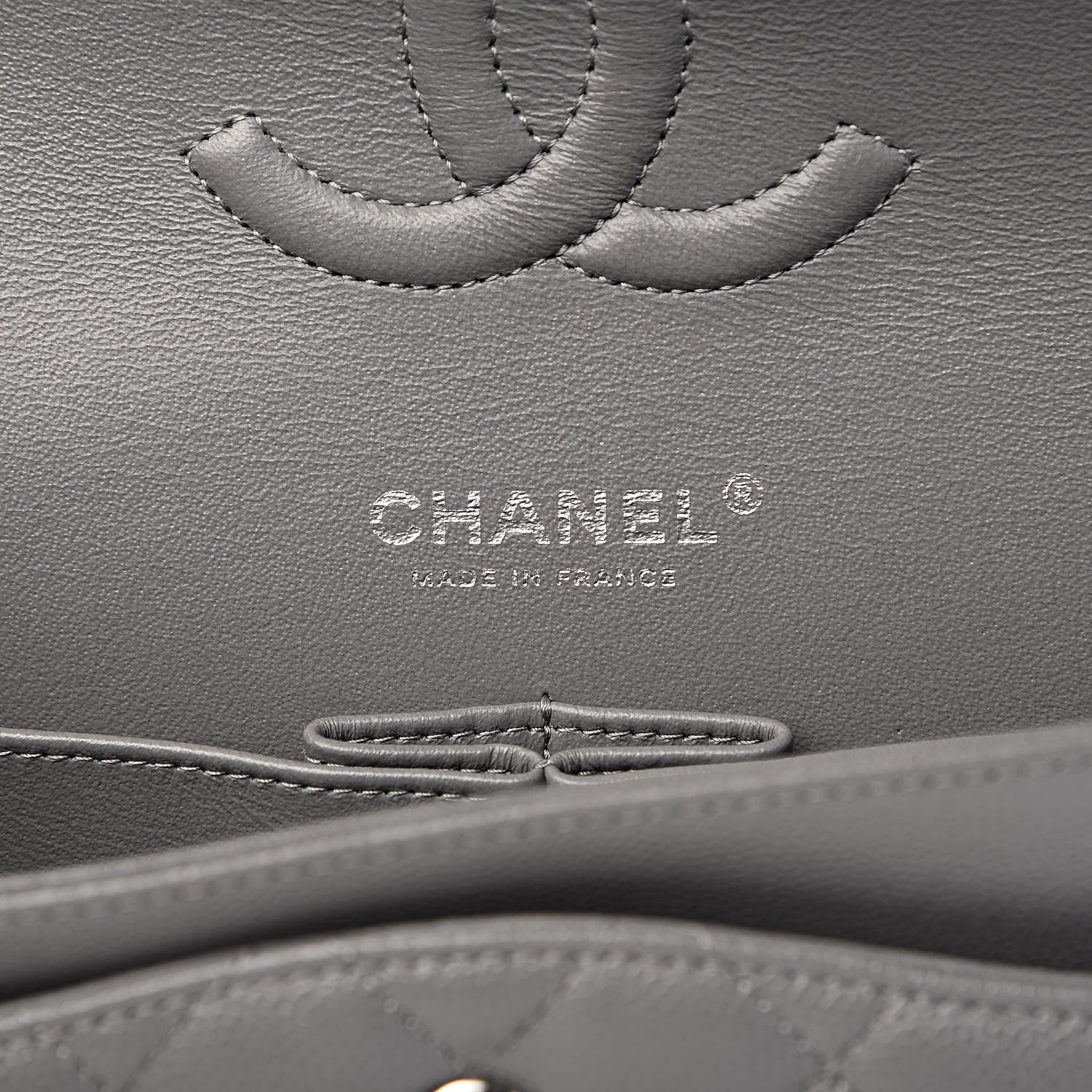 Chanel Caviar Quilted Medium Double Flap Grey 6 of 11