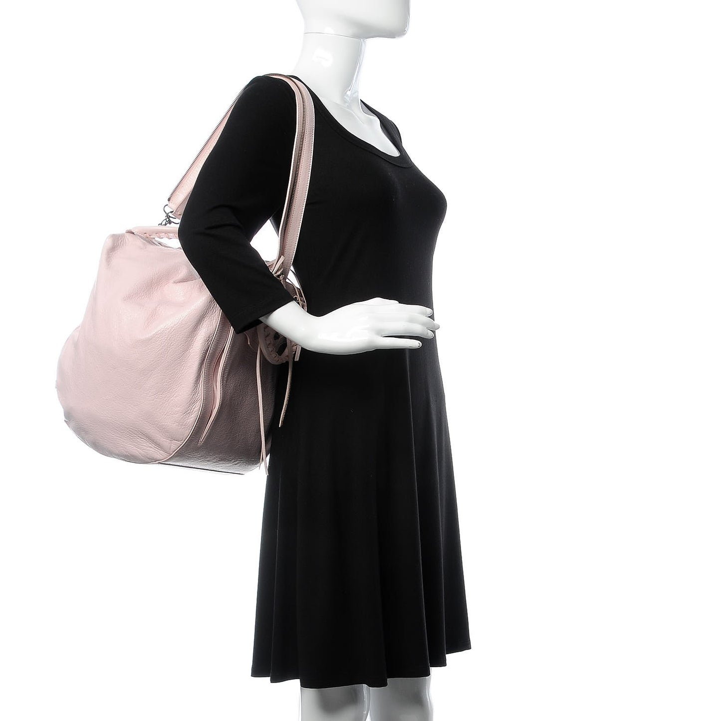 Agneau Classic Hardware Zip Traveler Backpack Rose Poudre Rose Petunia
