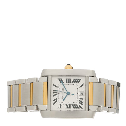 Cartier Stainless Steel 18K Yellow Gold 28mm Tank Francaise Automatic Watch 2 of 4