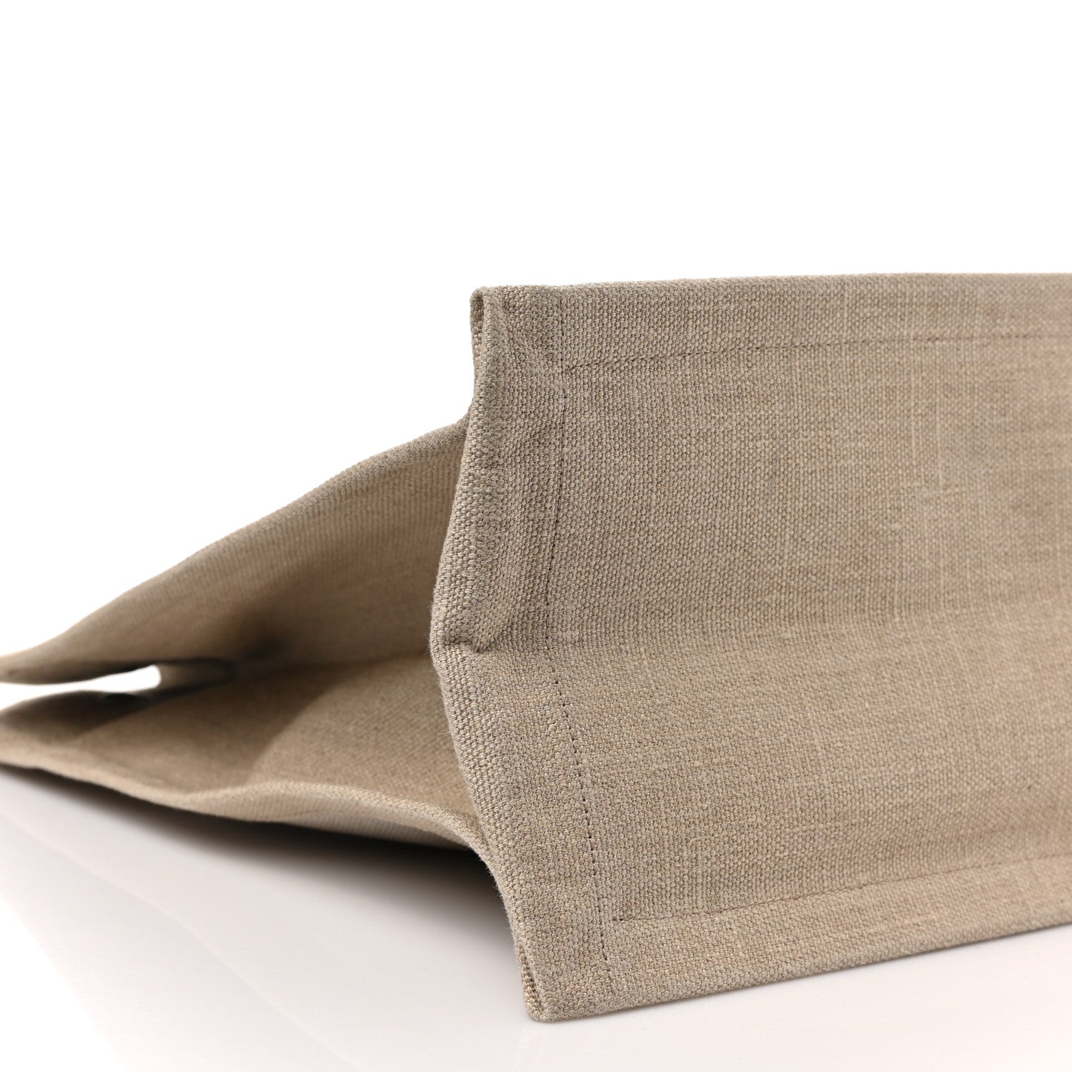 Saint Laurent Linen Calfskin Rive Gauche Tote Optic White 8 of 11