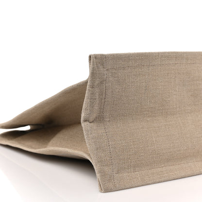 Saint Laurent Linen Calfskin Rive Gauche Tote Optic White 8 of 11