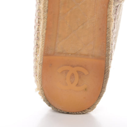 Chanel Toile CC Espadrilles 38 Beige Black 9 of 16