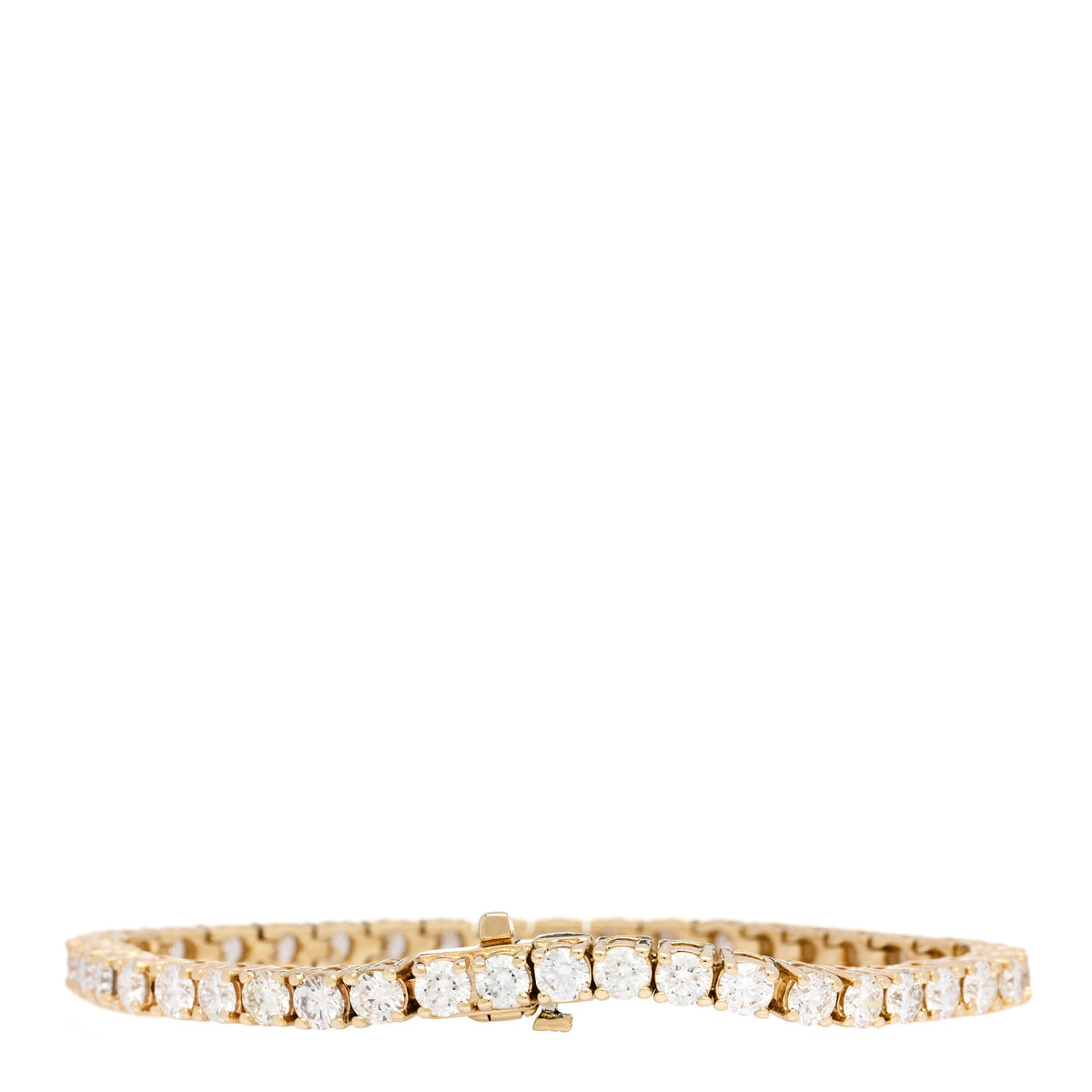 Parker & West by FASHIONPHILE 14K Yellow Gold Diamond 6.45ctw Tennis Bracelet 3 of 6