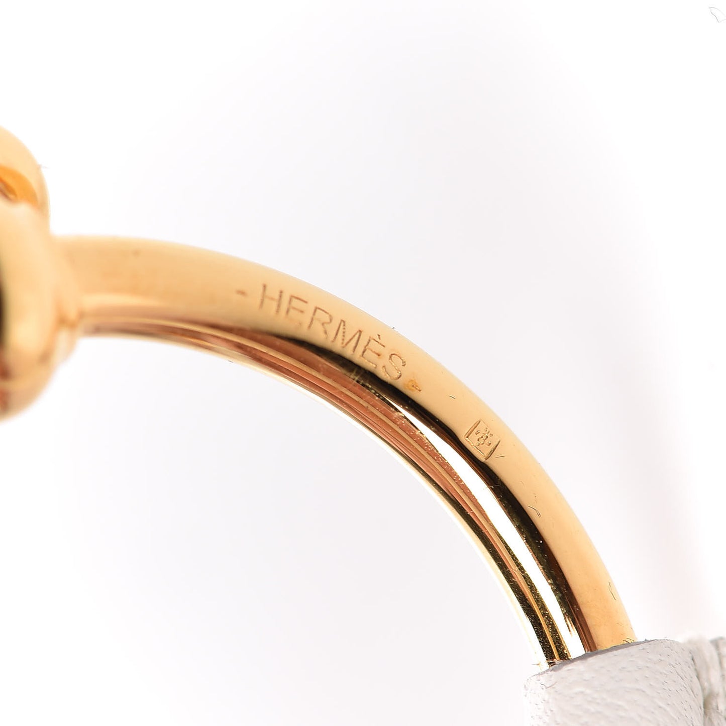 Swift Loop Earrings Gold White